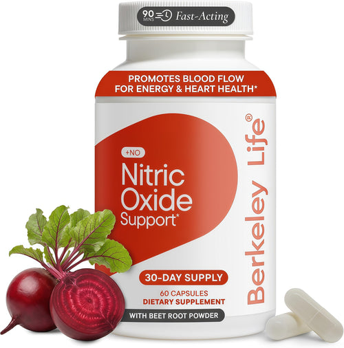 Berkeley Life Nitric Oxide Support Supplement - 30-Day Supply, 60 Count